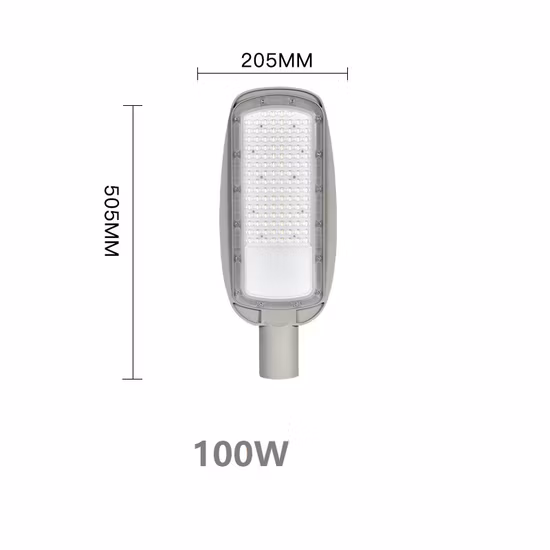 옥외 방수 IP65 고성능 IP66 50W 100W 150W 보안 Ligting LED 도로 램프 정원 마당 센서 태양 광 또는 주요 LED 가로등